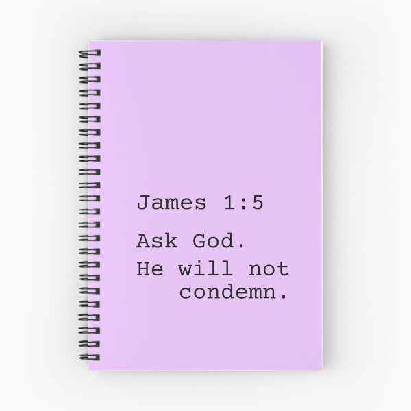 Item preview, James 1:5 Ask God. He will not condemn. designed and sold by MGonline.