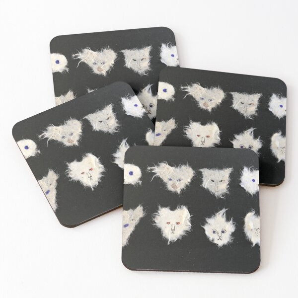 Item preview, Fluffy white cats designed and sold by ANN KELLEY.