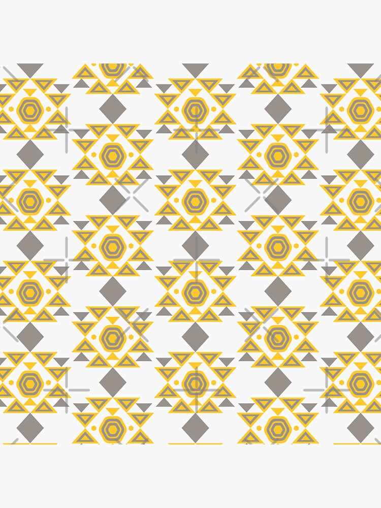 Thumbnail 3 of 3, Sticker, A Simple Geometric Tribal Ethnic seamless pattern designed and sold by Victoria Riabov.