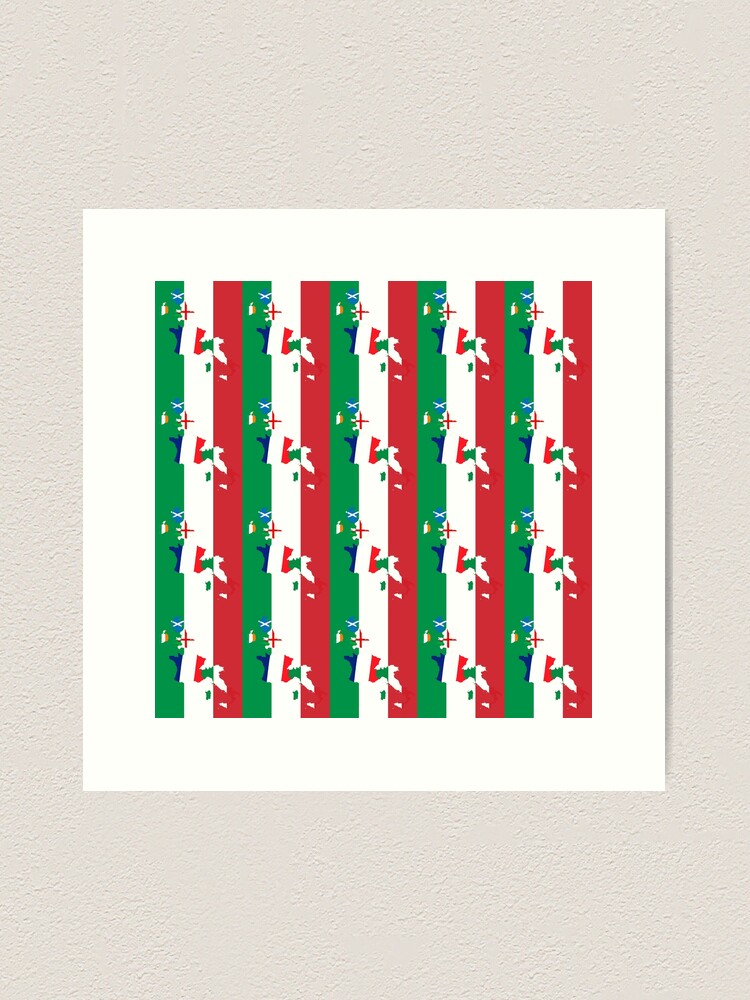 Italy Rugby Fan Bandiera d'Italia Flag Pattern Art Print for Sale by  taiche