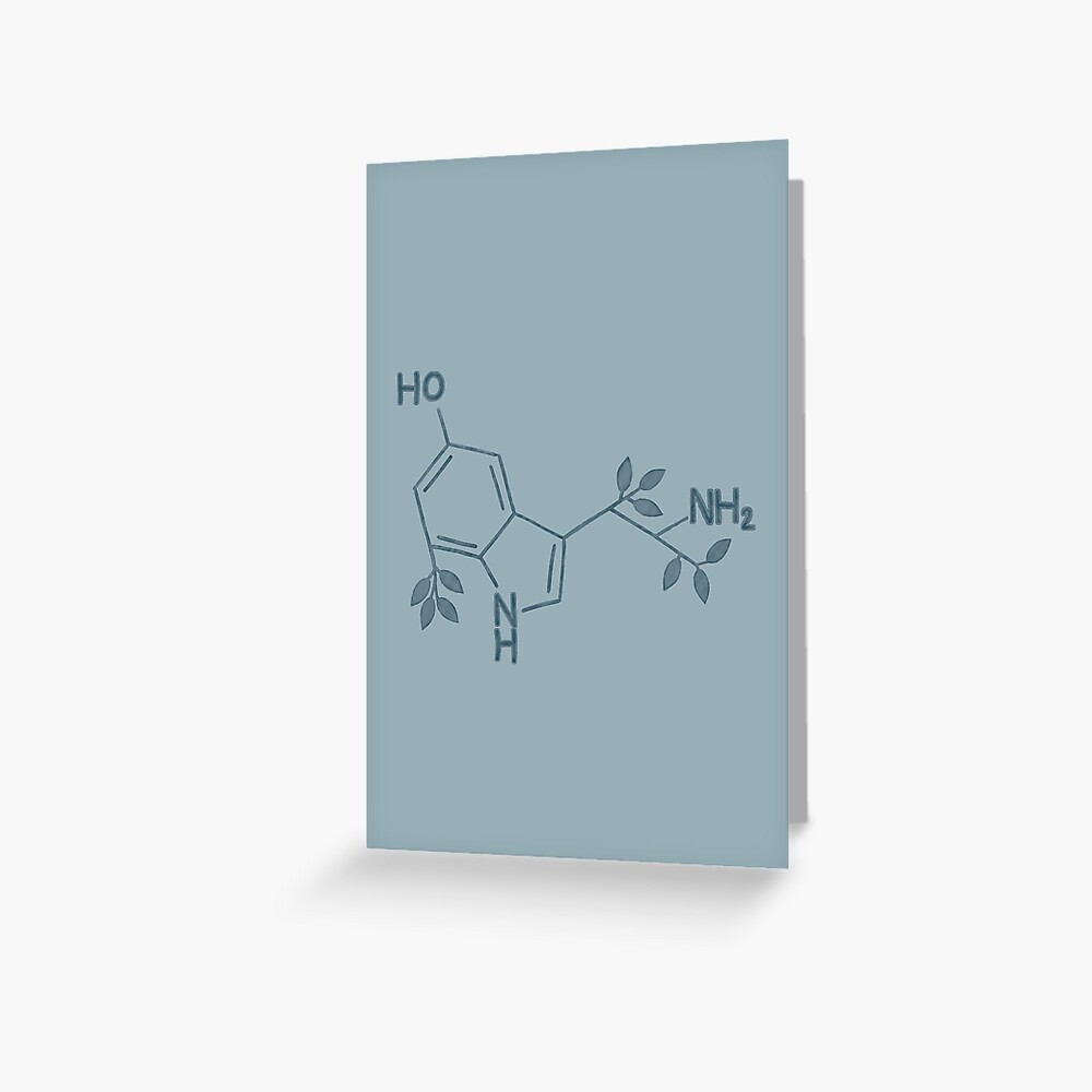 Serotonin, illustration of the hormone of happiness, with Serotonin, illustration of the hormone of happiness, with