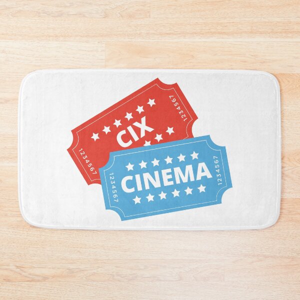 Item preview, CIX CINEMA Movie Tickets Cute Pastel Red Blue designed and sold by SugarSaint.