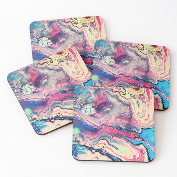 Item preview, purple pink paint pour marbling mixed designed and sold by The Red Shop.