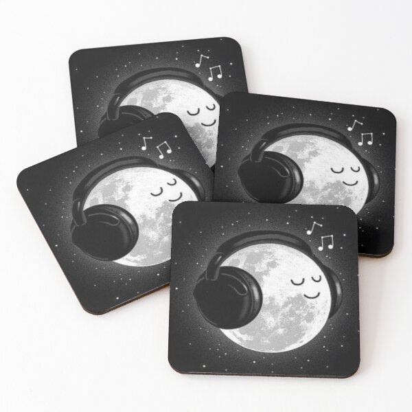 Item preview, Moon listening to music  designed and sold by Joudi Alkhairat.