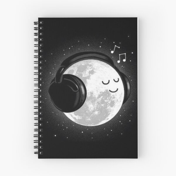 Item preview, Moon listening to music  designed and sold by Joudi Alkhairat.