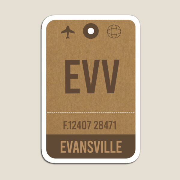 Item preview, Evansville Airport Vintage Luggage Tag designed and sold by InspireShop.