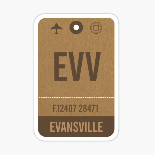 Item preview, Evansville Airport Vintage Luggage Tag designed and sold by InspireShop.