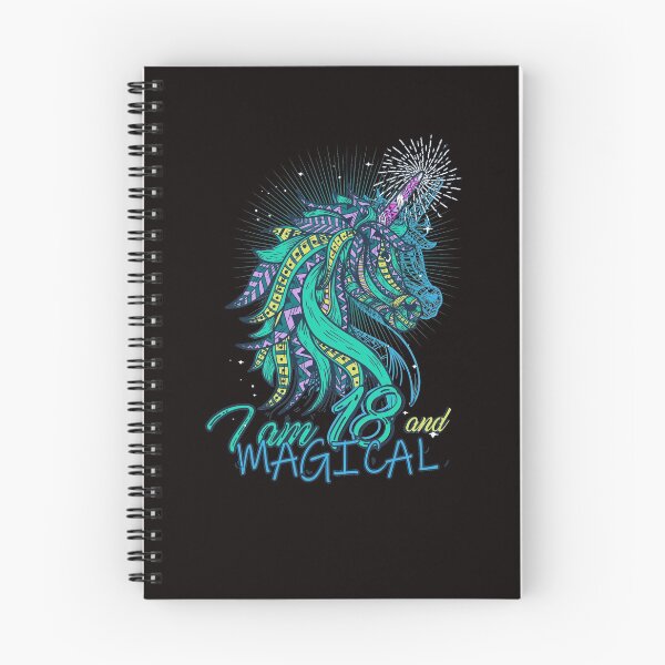 Item preview, I'm 18 and magical birthday girl cute unicorn designed and sold by Nelt123.