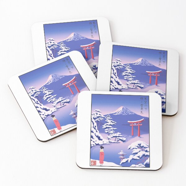 Item preview, Mount Fuji in winter designed and sold by dokidokicomics.