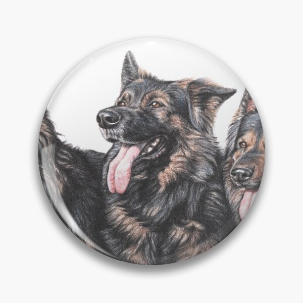 Item preview, Longhaired German Shepherds designed and sold by Arts & Dogs.