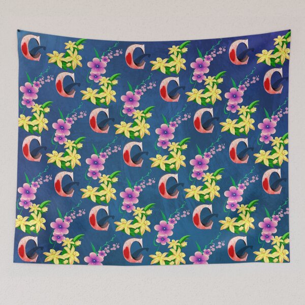 Item preview, Floral Letter C patterns  designed and sold by MoSaid.