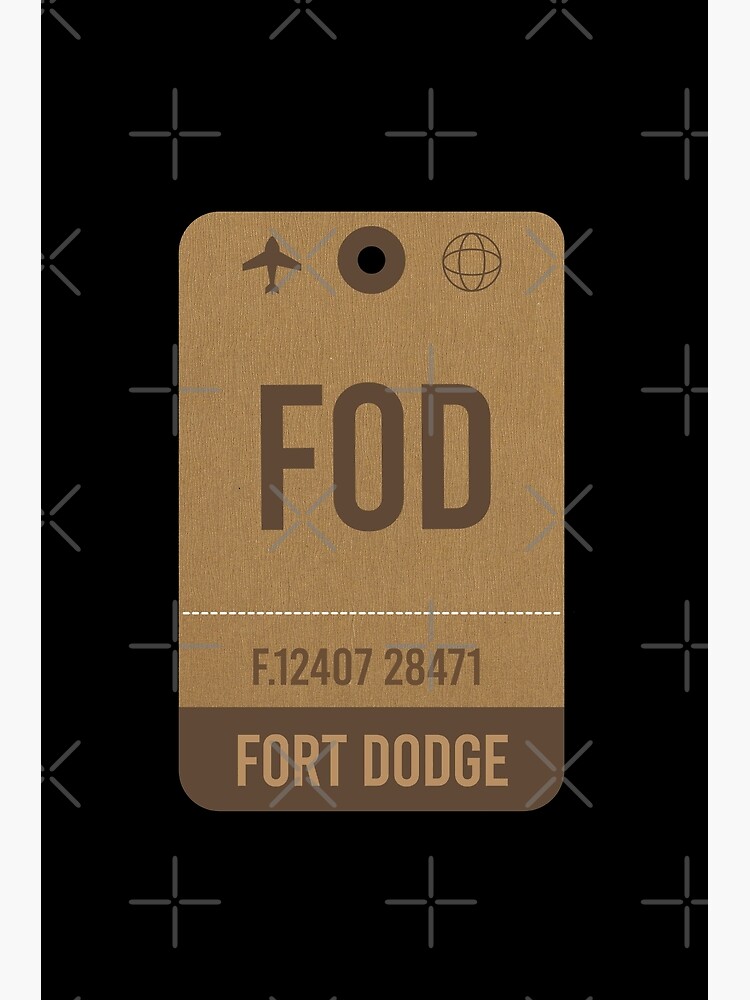 "Fort Dodge Airport Vintage Luggage Tag" Poster by Redbubble