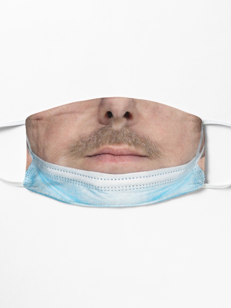 Alternate view of A badly worn medical mask - Man Mask