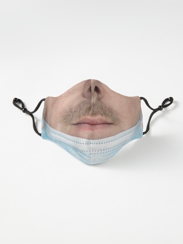 Alternate view of A badly worn medical mask - Man Mask