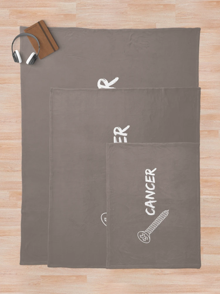 Thumbnail 5 of 6, Throw Blanket, Screw Cancer (White Lettering) designed and sold by Ragulee.