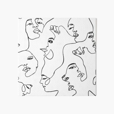 One Line Art Art Board Print