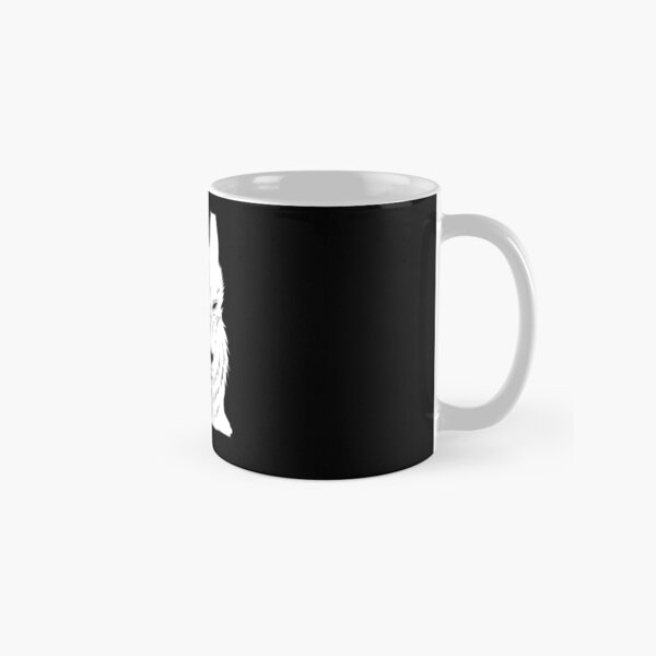 Illustration de la princesse Mononoke et du loup - noir et blanc Mug classique