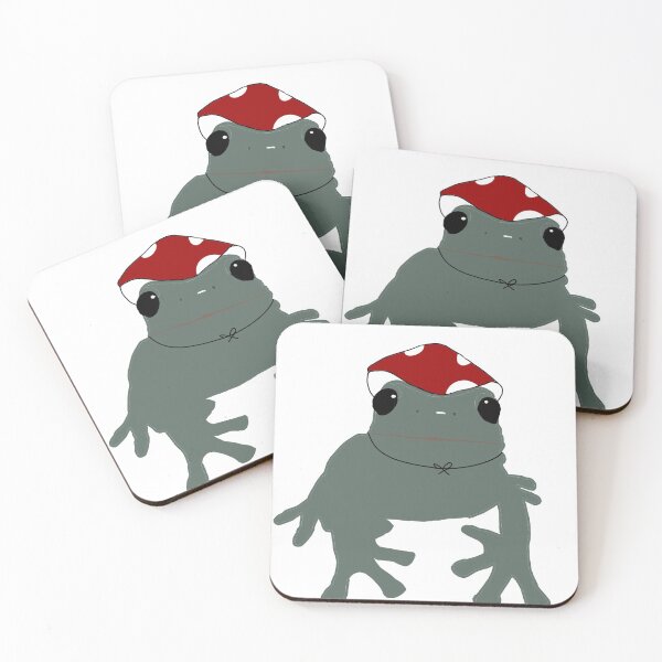Item preview, frog with a mushroom hat designed and sold by maybechickentho.