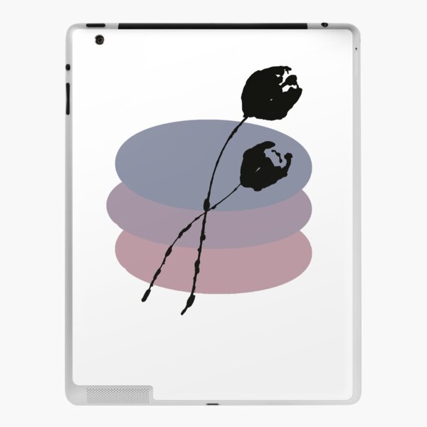 Pastel and Black Ink Tulip iPad Skin