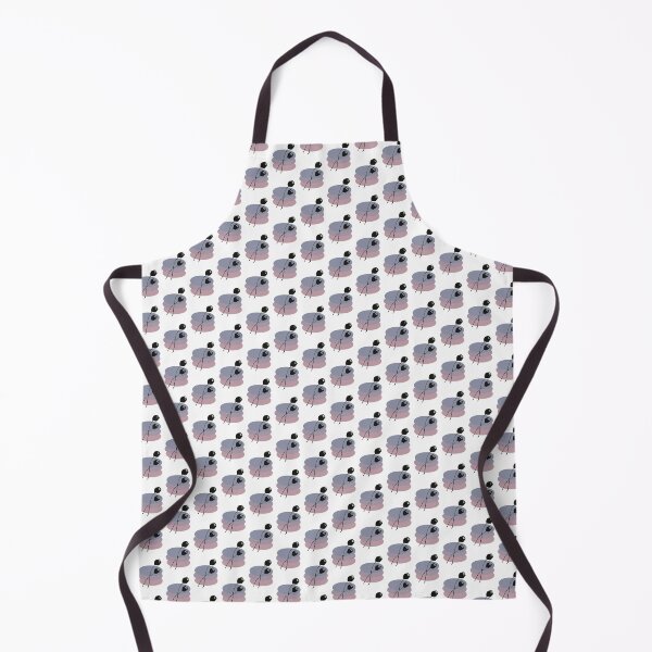 Pastel and Black Ink Tulip Apron