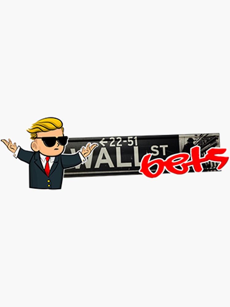"WallStreetBets Logo Guy" Sticker by Loremaster19 Redbubble