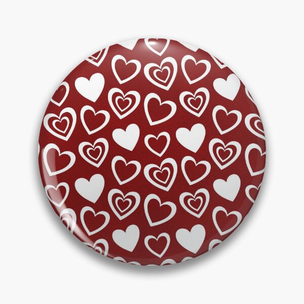 Item preview, red valentines heart patterned designed and sold by ImagineKaye.