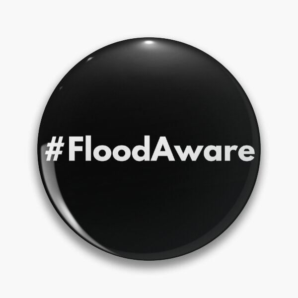 Item preview, Hashtag Flood Aware designed and sold by HashtagZone.