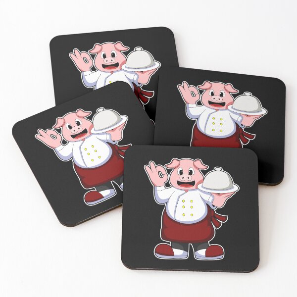 Item preview, Pig as Cook with Cooking apron & Serving plate designed and sold by Snabdesign84.