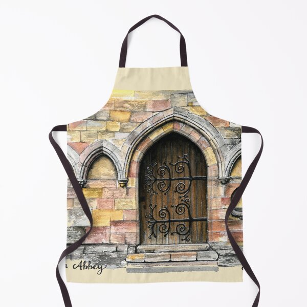 Item preview, Medieval Door Original Watercolor Painting, Bolton Abbey, Yorkshire, England designed and sold by Antigone Damigou.