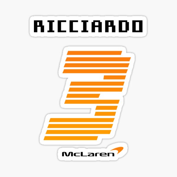 Daniel Ricciardo Mclaren Back Maillot numéro 2021 Formule 1 Sticker