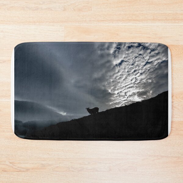 Item preview, In the dark, a lone sheep wanders on Croagh Patrick mountain in Ireland designed and sold by AlbertMi.