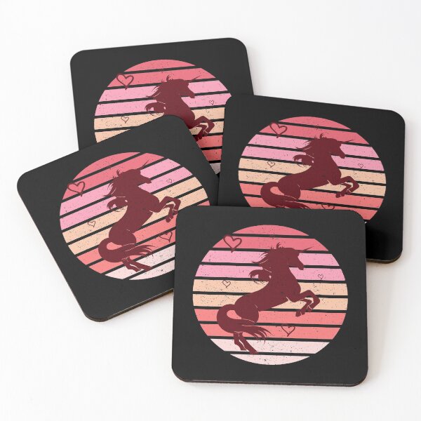 Item preview, Valentine Unicorn Hearts Retro Sunset Vintage designed and sold by tpixx.