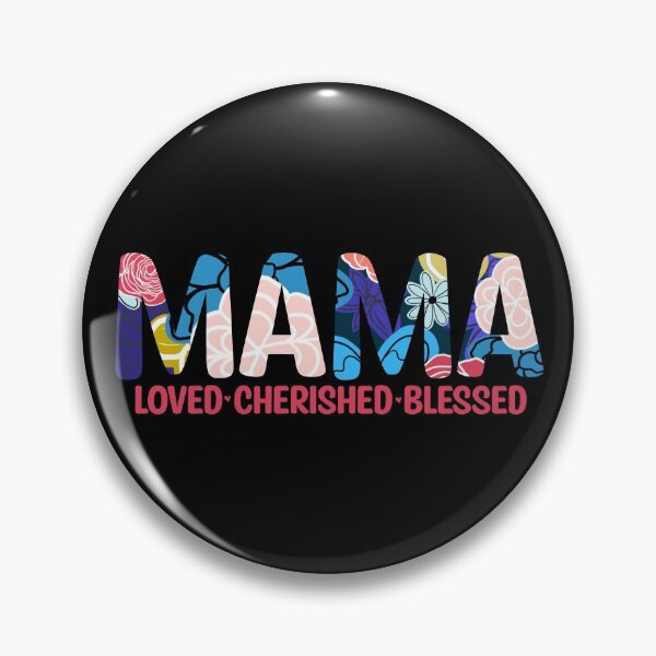 Item preview, Floral Mama Love Cherished and Blessed Print designed and sold by DRHArtistry.