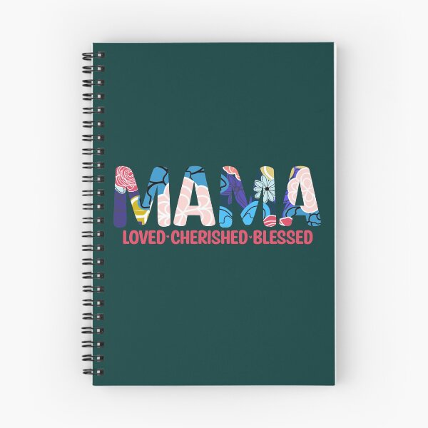 Item preview, Floral Mama Love Cherished and Blessed Print designed and sold by DRHArtistry.