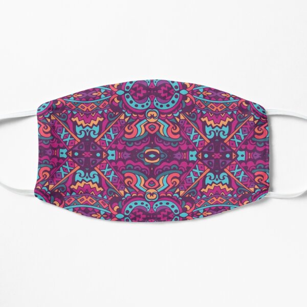 Ethnic Boho Abstract Geometric Vintage Seamless Pattern Flat Mask