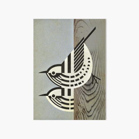 Black-and-White Warblers Art Board Print