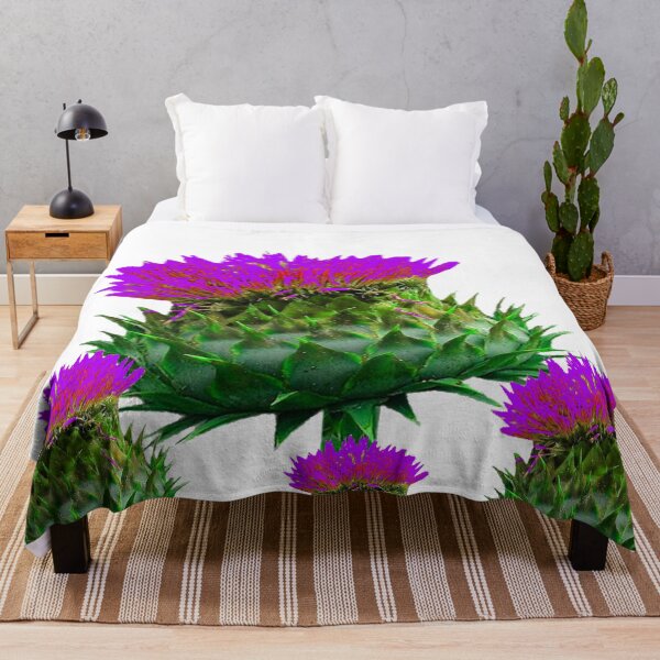 Item preview, SCOTTISH PURPLE THISTLE FLOWERS ART designed and sold by sharlesart.