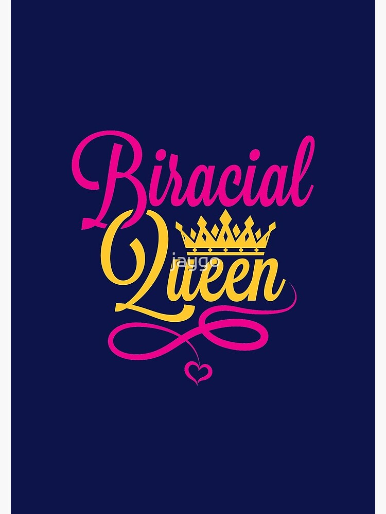 "Biracial Queen Mixed Race Mixed Chicks Women Girls" Spiral Notebook