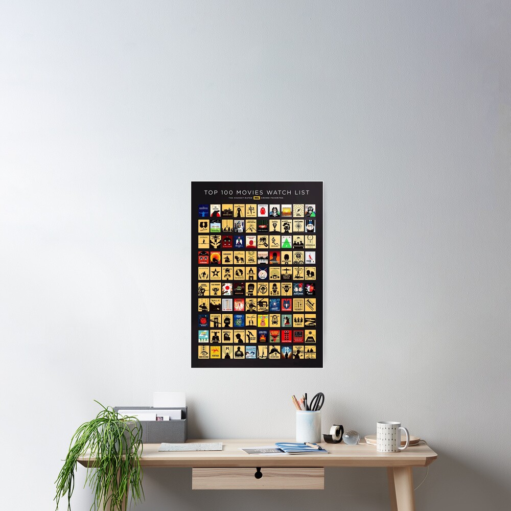 "Top 100 Movie Watch List" Poster for Sale by alexstwingt | Redbubble