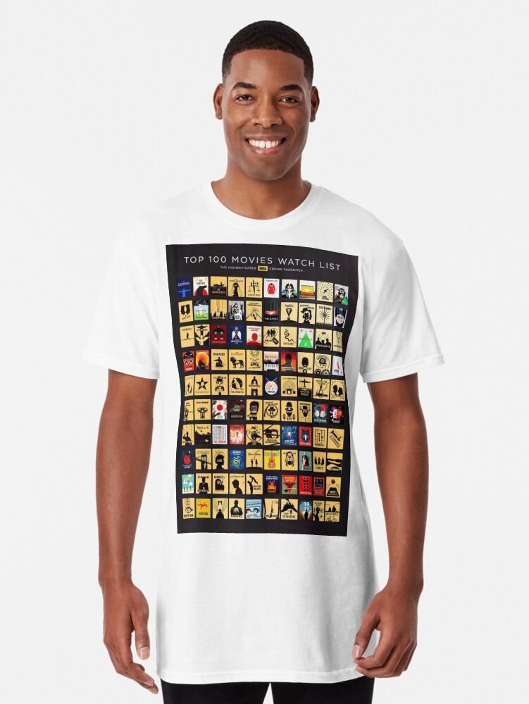 100 Movie Watch List" T-shirt for Sale by alexstwingt | Redbubble | top movie t-shirts - horor t-shirts - all time favorites t-shirts