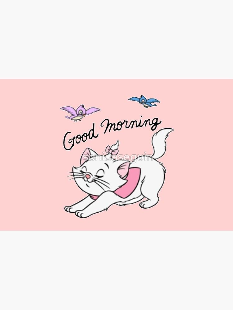 Funny cat good morning gif