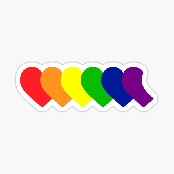 LGBT Color Hearts Pride Sticker