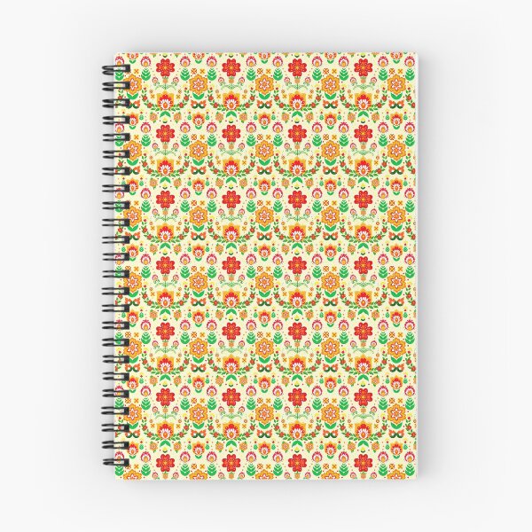 Item preview, Flores de arte popular festivo en crema designed and sold by KrisInStitches.