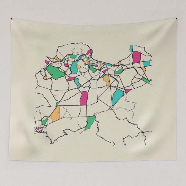Item preview, Algiers, Algeria Street Map designed and sold by A Deniz Akerman.
