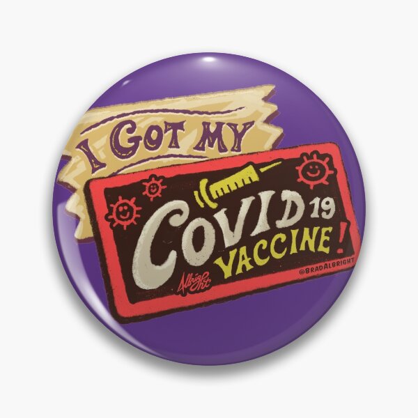 Ich habe meinen Covid-Impfstoff bekommen! Goldenes Ticket Button