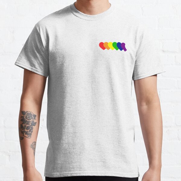 LGBT COLOR Hearts Rainbow Pride Classic T-Shirt