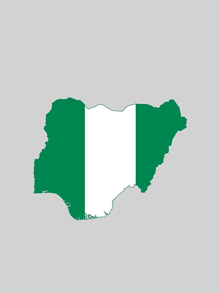 "Flag Map of Nigeria " T-shirt by abbeyz71 | Redbubble
