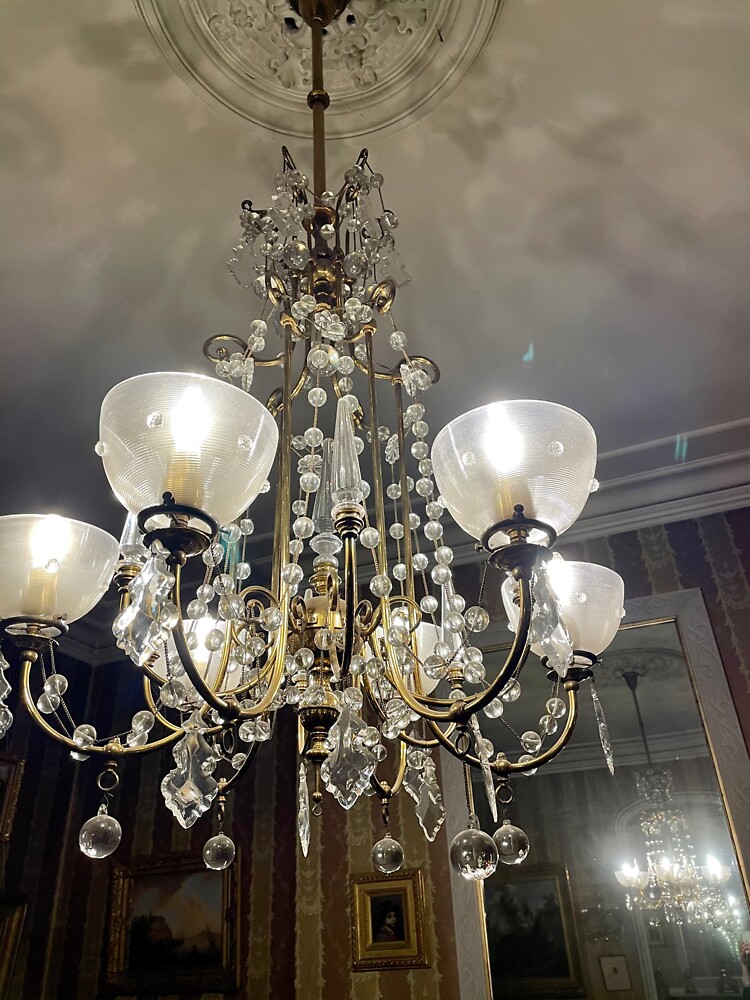 Thumbnail 3 of 3, Sticker, Gibson House Museum Music Room Chandelier designed and sold by TheGibsonHouse.
