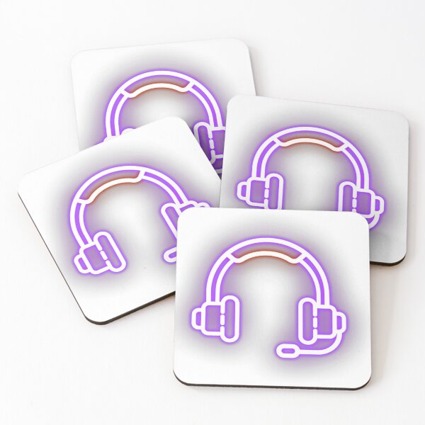 Item preview, Purple Neon Headphones Design  designed and sold by nikolosix.