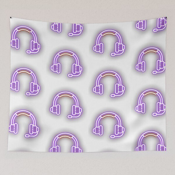 Item preview, Purple Neon Headphones Design  designed and sold by nikolosix.